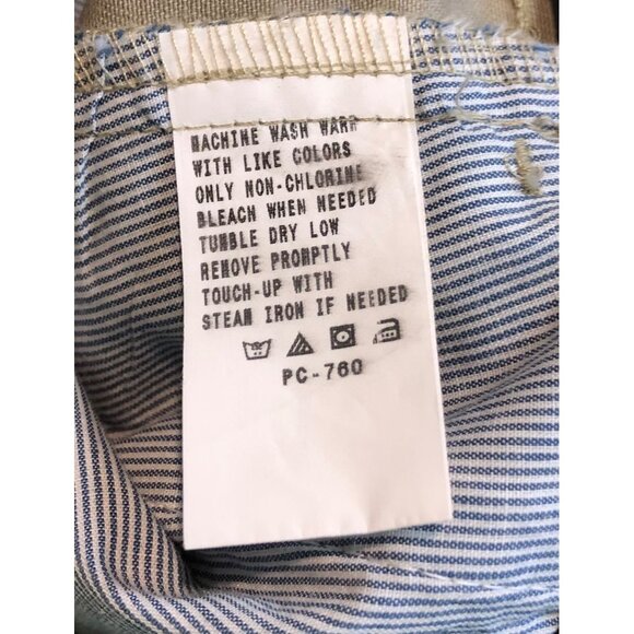 Izod Pants Chino Khaki Mens 38 Straight Leg Flat Front Wrinkle Free (38x32) - Picture 10 of 10